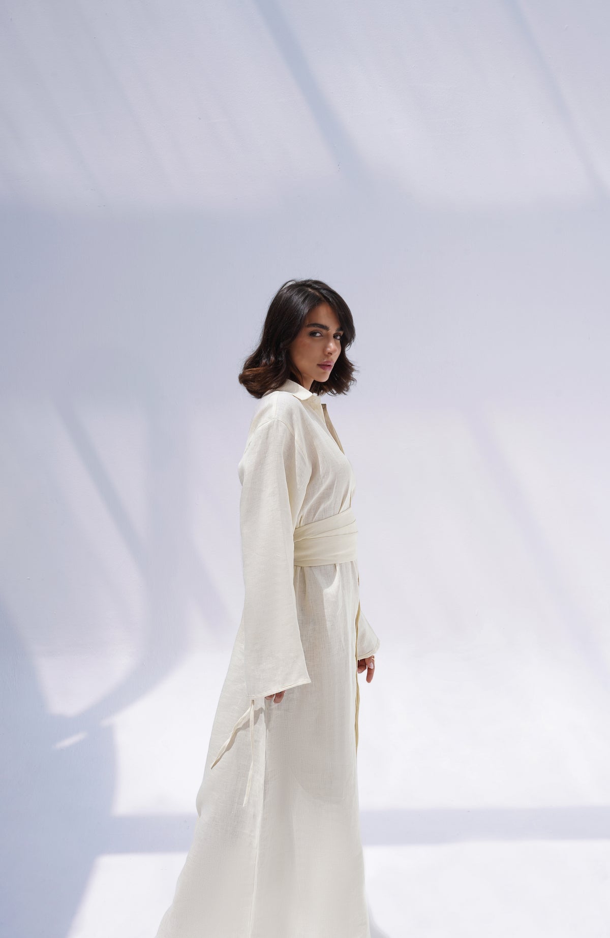 The Silhouette | Linen Dress Vanilla