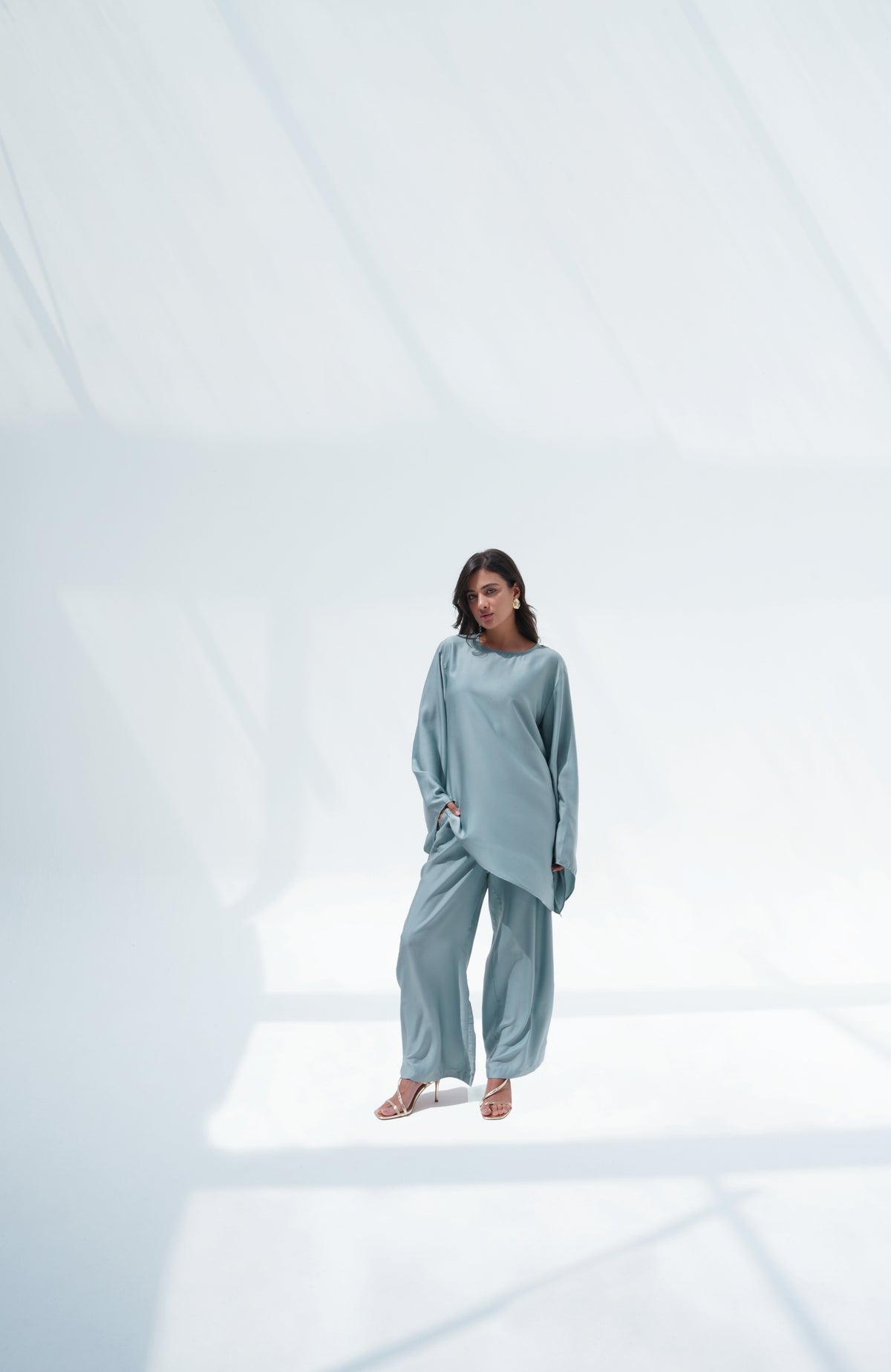 Signature Top | Premium Velvet Satin Seafoam