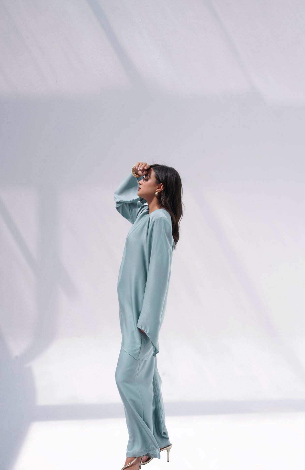 Signature Top | Premium Velvet Satin Seafoam
