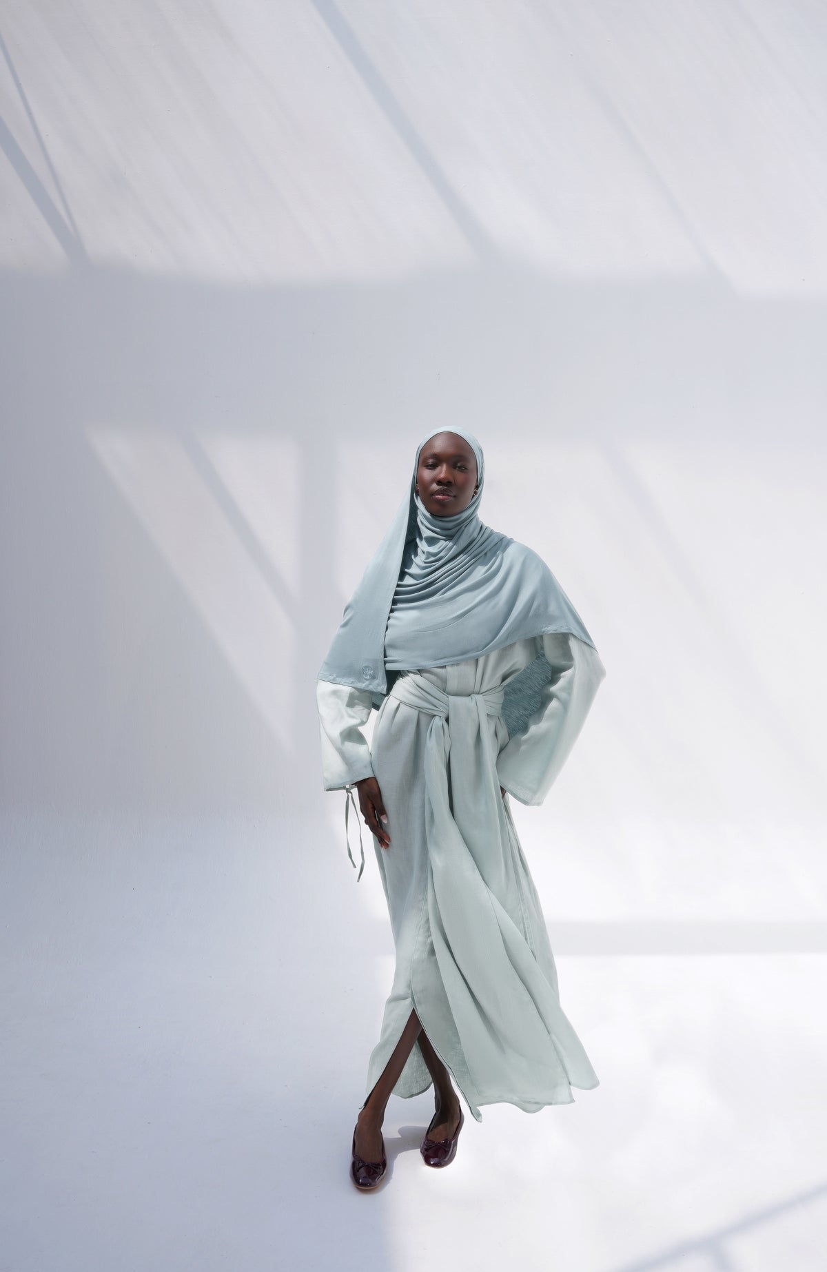 The Silhouette | Linen Dress Seafoam
