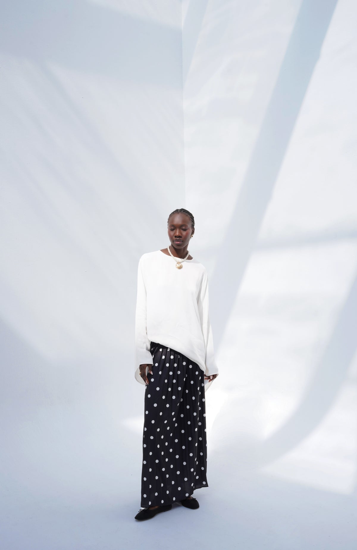 Polka Dot Skirt Midnight
