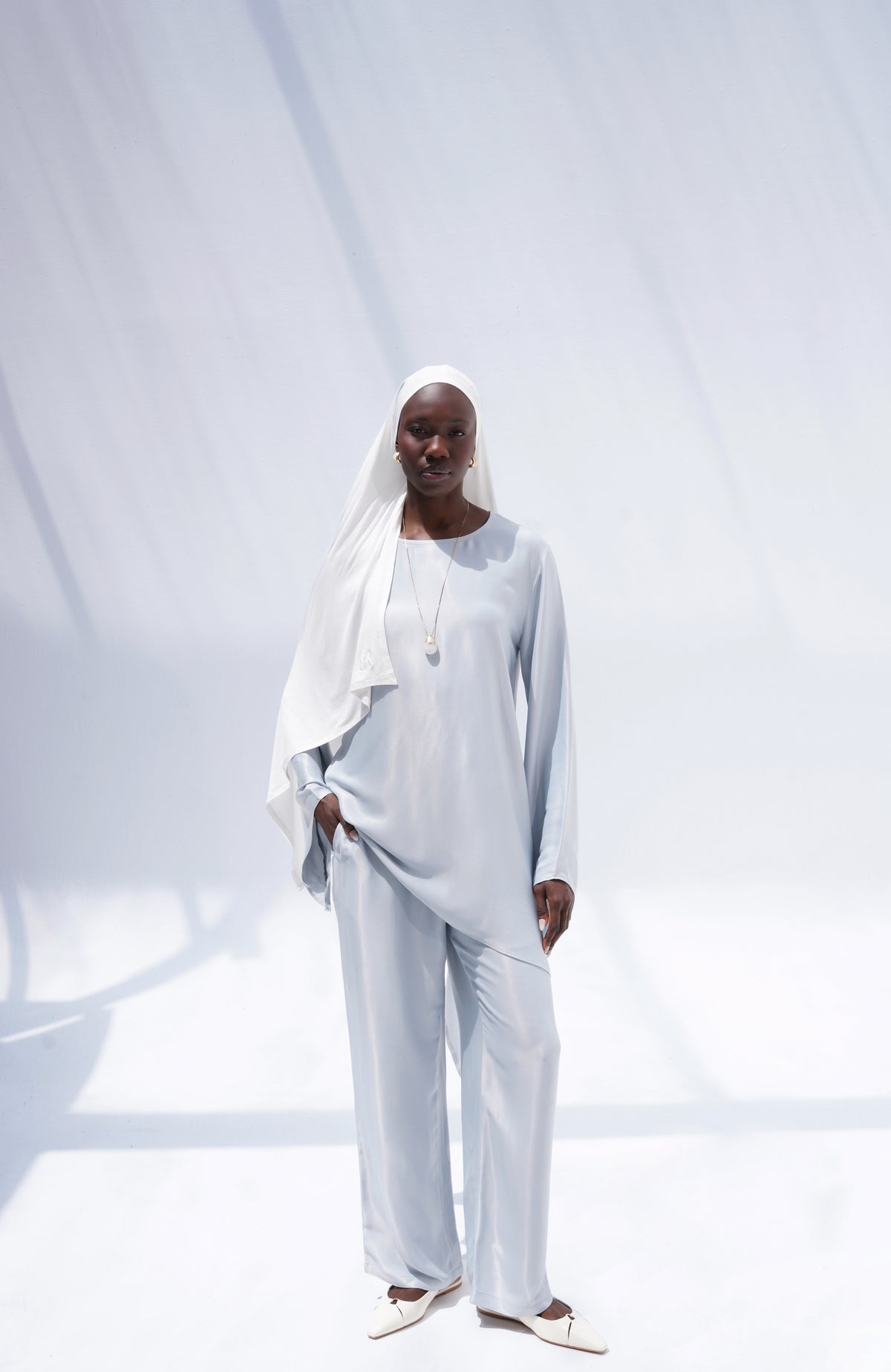 Signature Top | Viscose Satin Mist