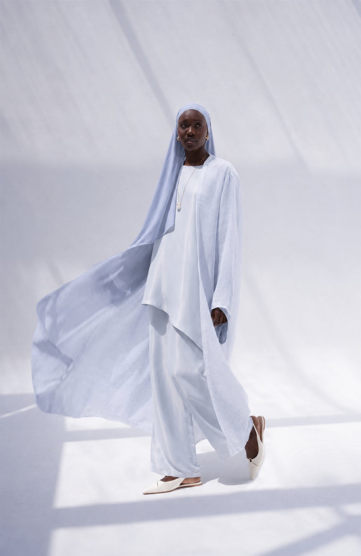 Veil Abaya Powder Blue